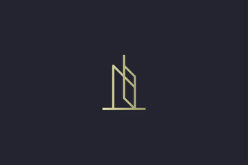 Luxury Gold Building Real Estate Logo