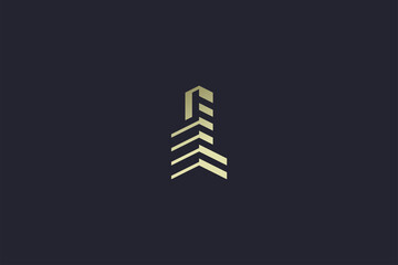 Luxury Gold Building Real Estate Logo