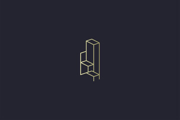 Luxury Gold Building Real Estate Logo