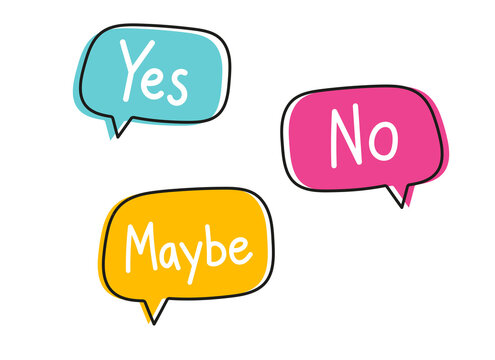 Yes no maybe - Free communications icons