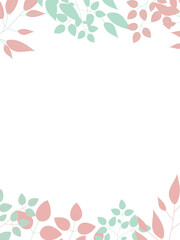 ガーリーボタニカルフレームイラスト