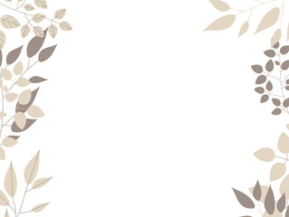 ガーリーボタニカルフレームイラスト Analog Wall Mural Anal Matsurinui