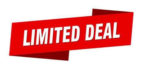 limited deal banner template. ribbon label sign. sticker