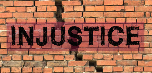 Fototapeta na wymiar Injustice Concept Word