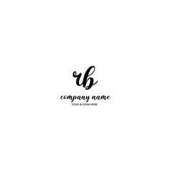 RB Initial handwriting logo template vector
