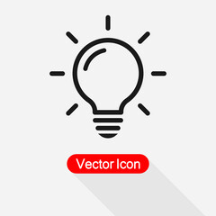 Bulb Icon, Idea Icon Vector Illustration Eps10 