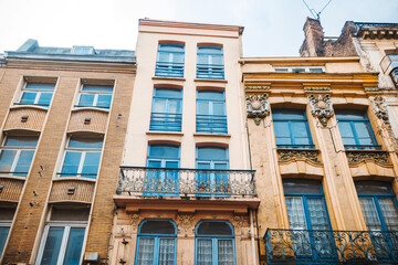Antique building view in Lille, France