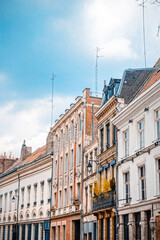 Obraz premium Street view of downtown in Lille, France