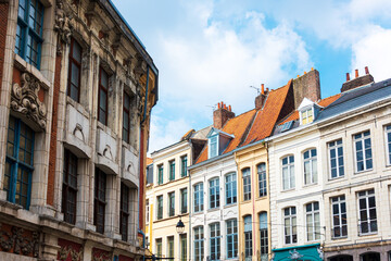 Obraz premium Street view of downtown in Lille, France