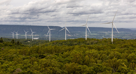 Eco power , Wind turbines generating electricity