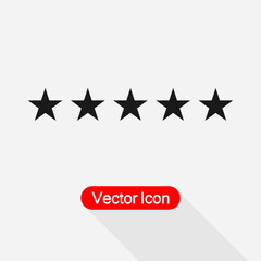 Five Stars Customer Product Rating Review Icon Vector Illustration Eps10