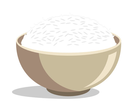 A Bowl Full Of Plain White Rice