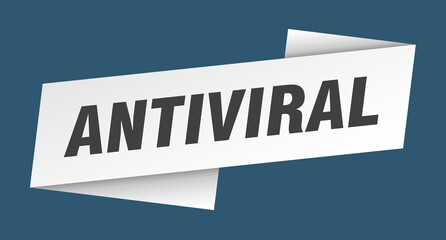 antiviral banner template. ribbon label sign. sticker