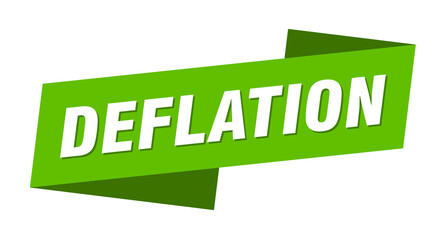 deflation banner template. ribbon label sign. sticker
