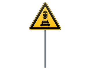 Signs about to cross the railroad crossing