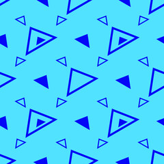 pattern of  blue triangles forming an ornament