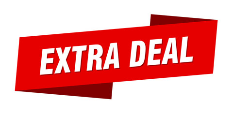 extra deal banner template. ribbon label sign. sticker