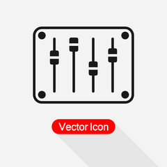 Sound Mixer Console Icon Vector Illustration Eps10