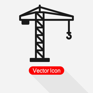 Tower Crane Icon Vector Illustration Eps 10