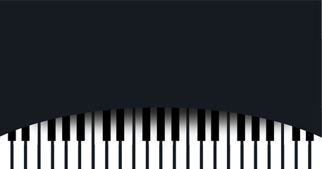 World piano day. Piano keyboard keys sign. instrument. Music notes, musical waves staff, line pattern symbols. Vector key stave background banner. Classic clef Doodle quaver G melody. Cartoon signs. © MarkRademaker