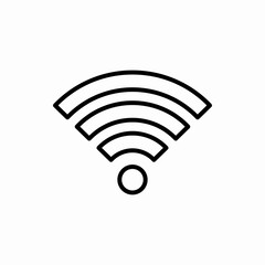 Outline wifi signal icon.Wifi signal vector illustration. Symbol for web and mobile