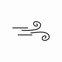 Outline wind icon.Wind vector illustration. Symbol for web and mobile