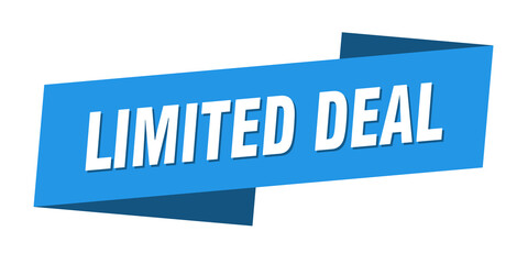 limited deal banner template. ribbon label sign. sticker