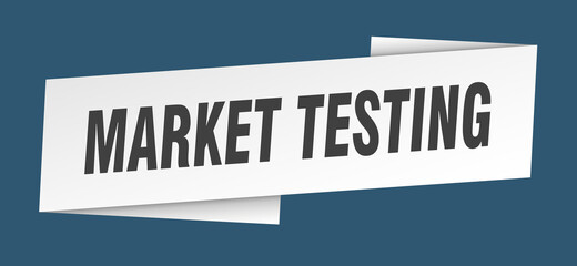 market testing banner template. ribbon label sign. sticker