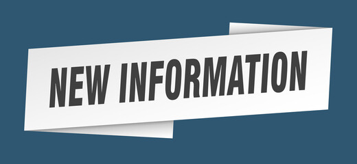 new information banner template. ribbon label sign. sticker