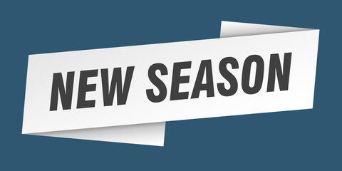 new season banner template. ribbon label sign. sticker