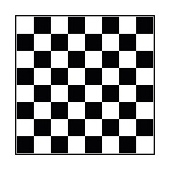 Obraz premium Chess board in black and white. Gameboard for leisure or sport game of chess. Vector illustration