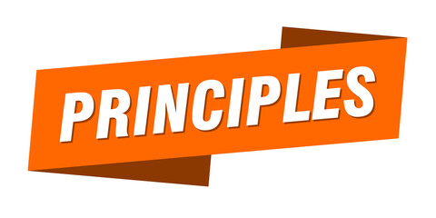 principles banner template. ribbon label sign. sticker