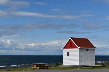 A cabin along the river, Rimouski