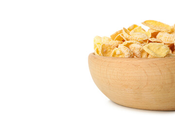 Bowl of muesli isolated on white background