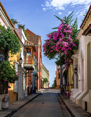 street in the walled city of cartagena
