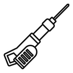 Fototapeta premium Gasoline hammer drill icon. Outline gasoline hammer drill vector icon for web design isolated on white background
