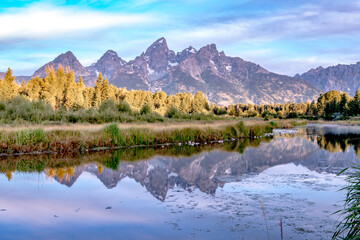 grand teton national park in wyoming early morning