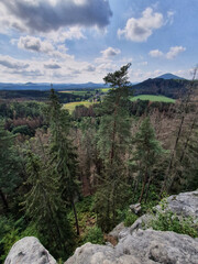 Fototapeta premium CZESKA SZWAJCARIA. ŁABSKIE GÓRY PIASKOWCOWE
