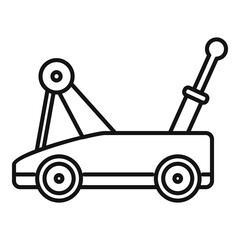 Warehouse jack-screw icon. Outline warehouse jack-screw vector icon for web design isolated on white background