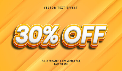 3D 30% Off Text effect, Editable Text Style