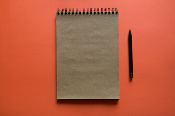 Sketchbook - an album for sketches with pencil, a small notebook is connected by a metal spiral. It is like a notebook, only for drawing and with dark paper.