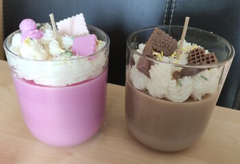 Bougies en forme de crèmes glacées