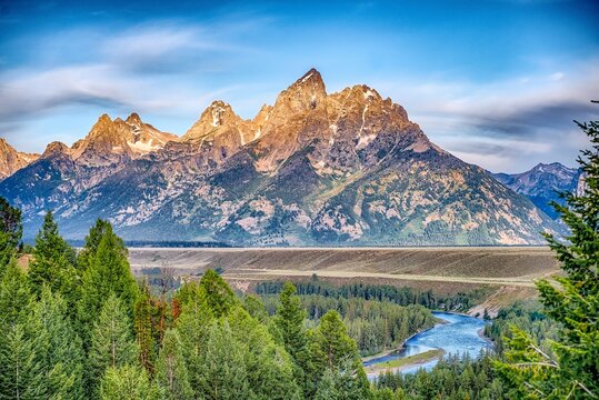 grand teton national park morning in wyoming