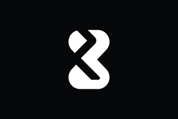 Minimal Innovative Initial ZB logo and BZ logo. Letter ZB BZ creative elegant Monogram. Premium Business logo icon. White color on black background