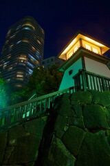 佃島夜景　石川島灯台　タワーマンション
佃公園