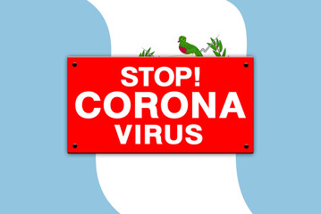 Background Concept Stop Coronavirus in Guatemala