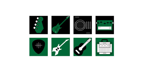 Electric and bass guitars