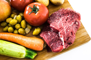 Ingrédients pour un bon plat fait maison