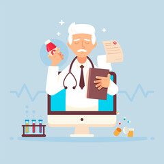 Web Doctor Health Illustration Clipart