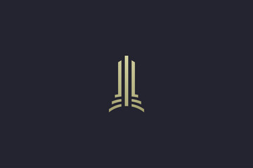 Luxury Gold Tower Property Real Estate Logo